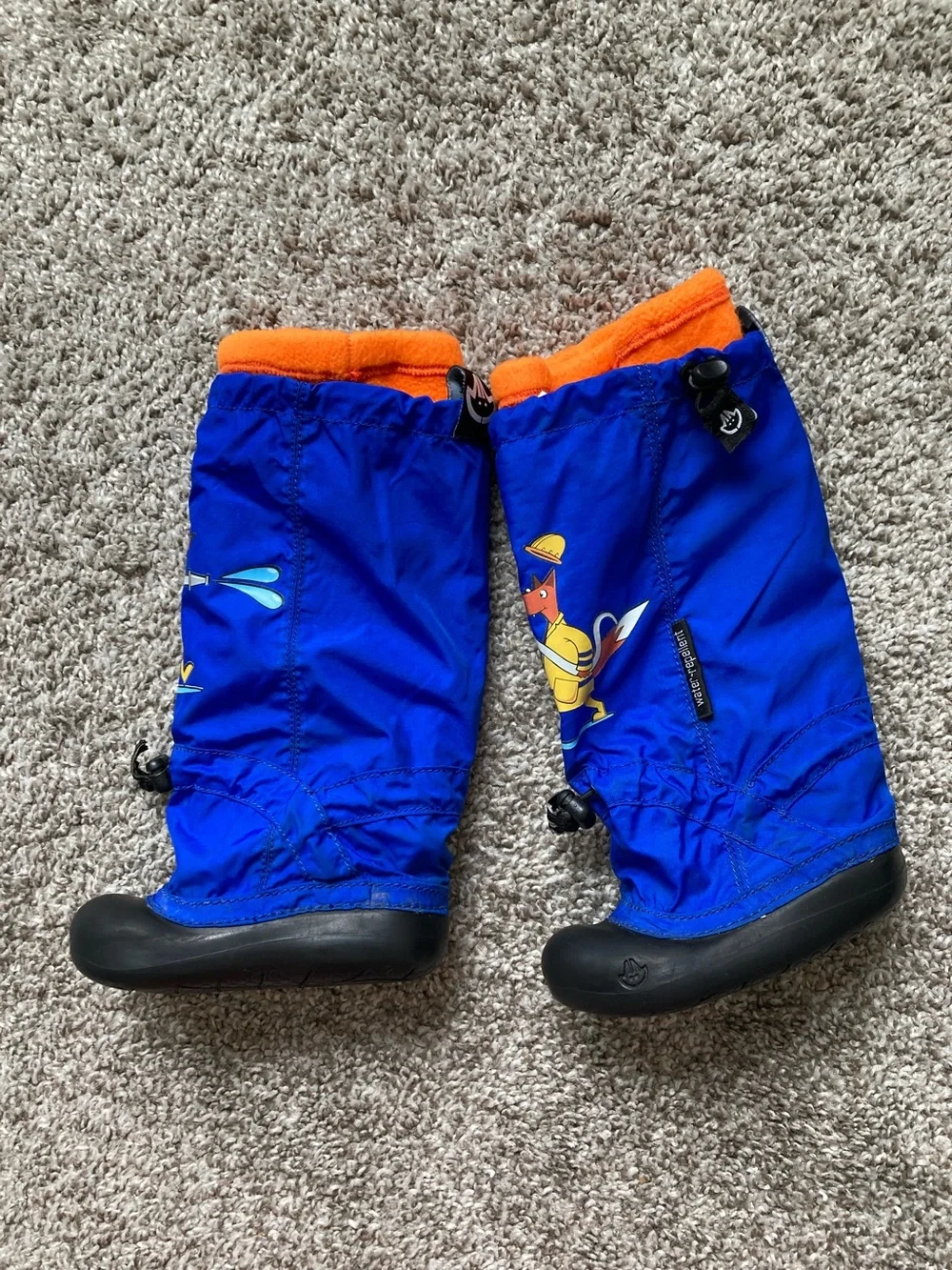 MyMayu Muddy Munchkins water repellent rain boots Fox detail sz 5/6